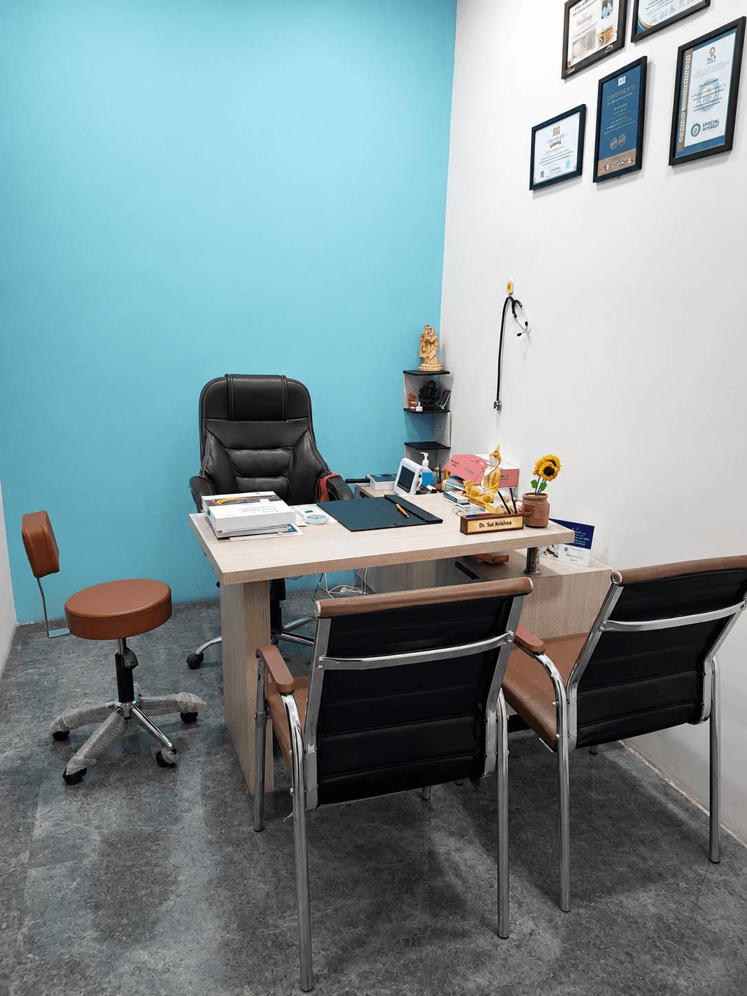 Doctor consultation room at Reyansh Skin Clinic Nagole